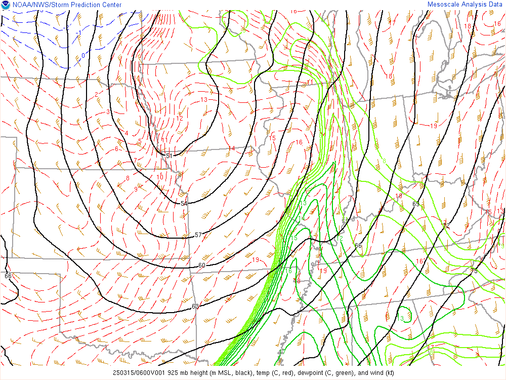 Environment - 925mb Analysis at 2 AM