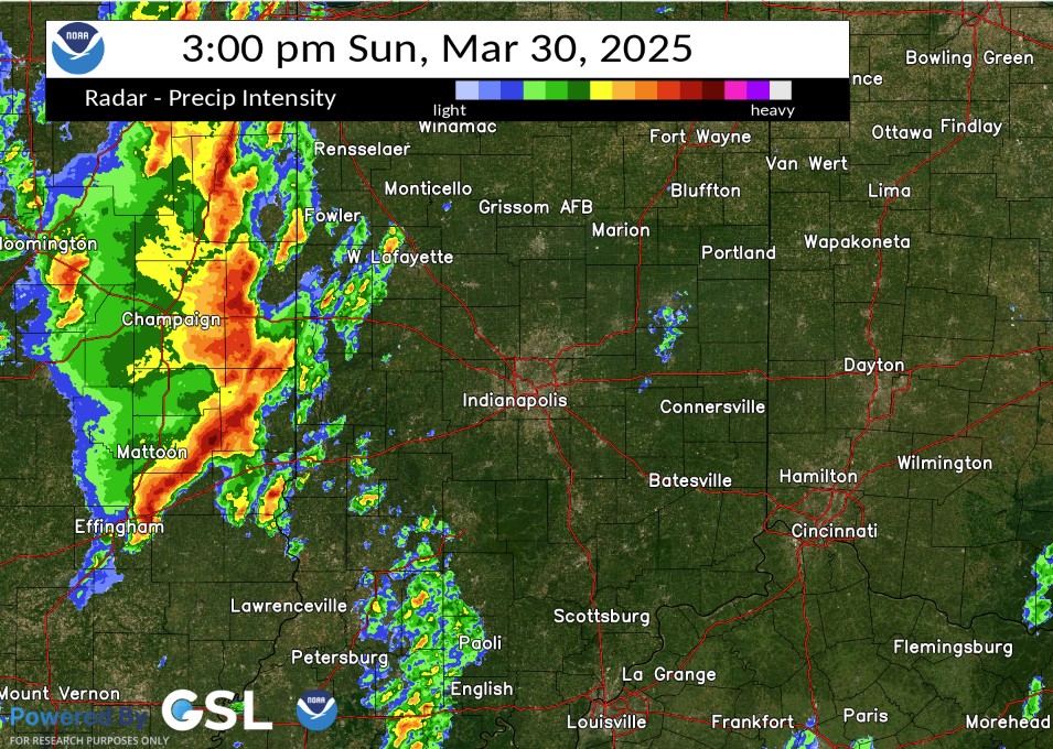 Radar Image at 3pm