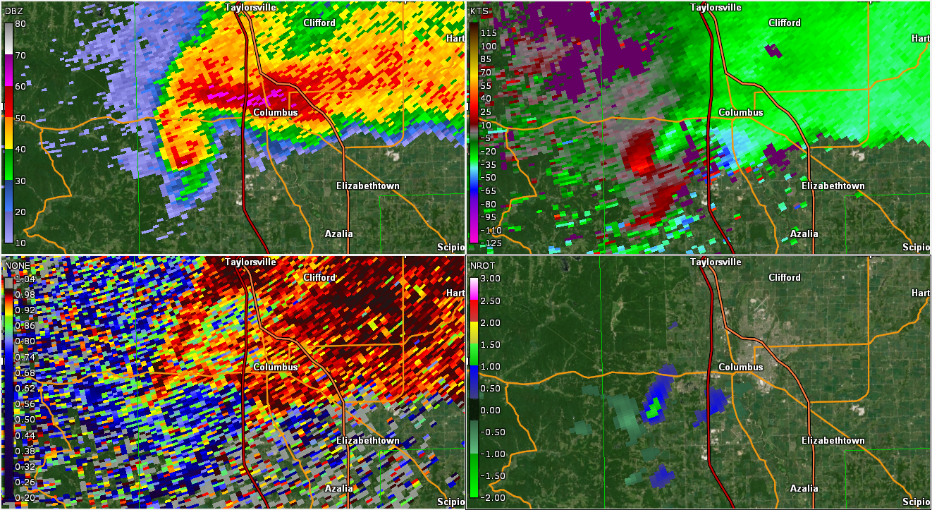Radar Image near Columbus