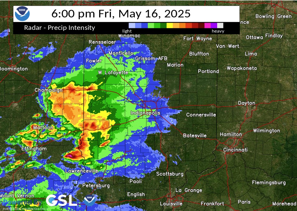Radar Image at 6pm