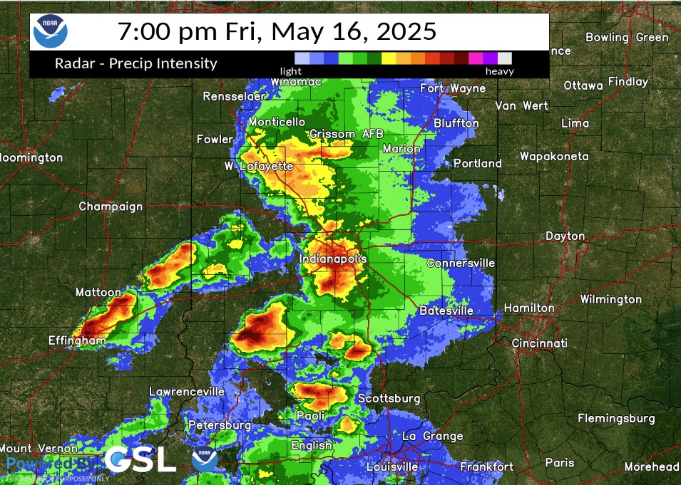Radar Image at 7pm