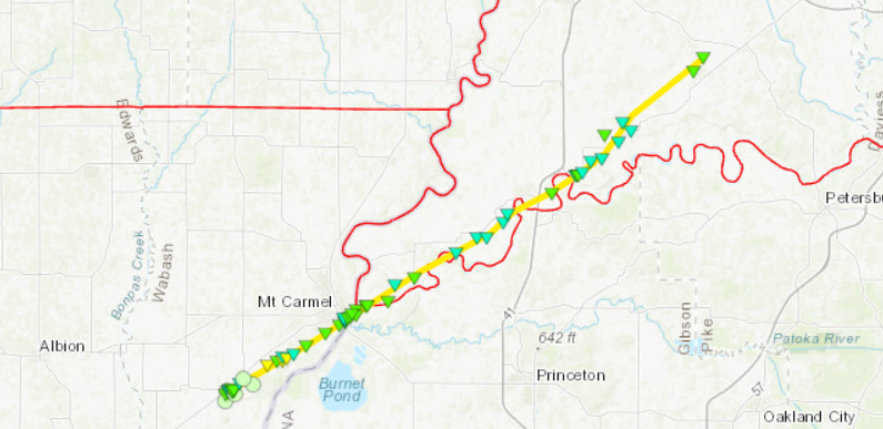 Track Map Knox County Tornado