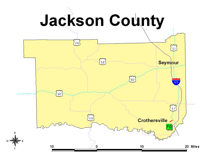 Tornado track map