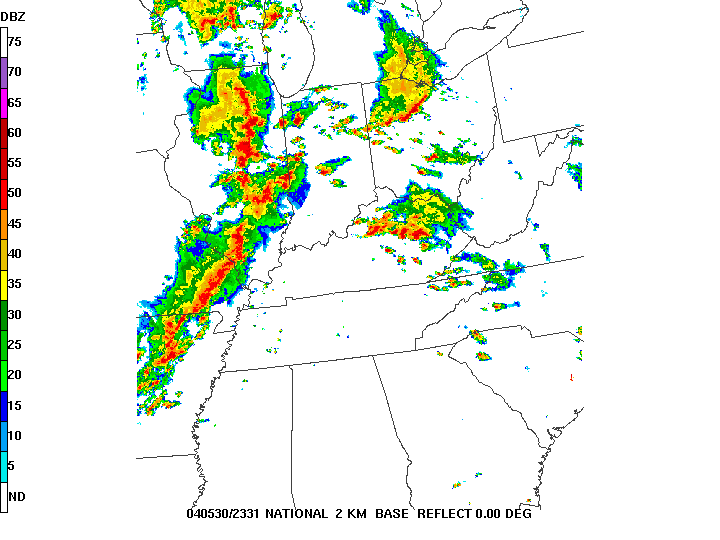 Radar at 6:30 PM EST