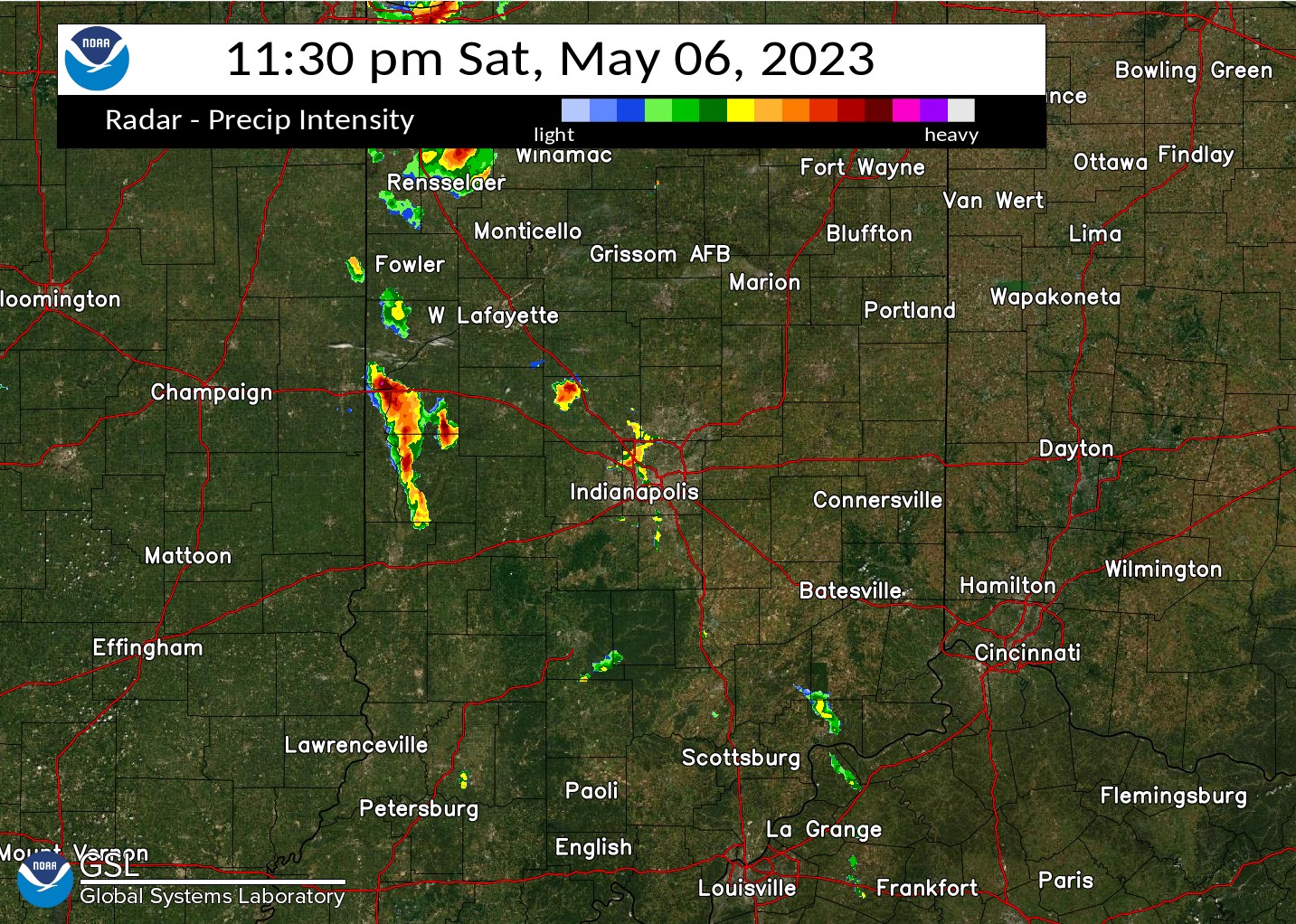 Radar Image at 1130PM EDT May 6