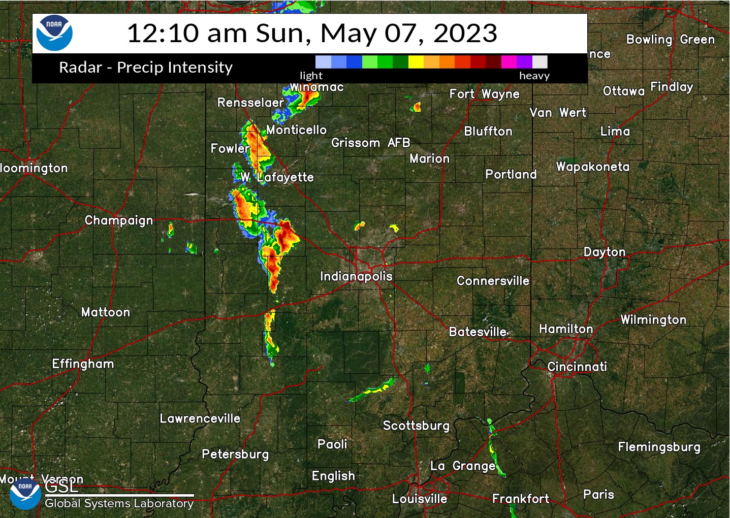 Radar Image at 1210 AM EDT May 7