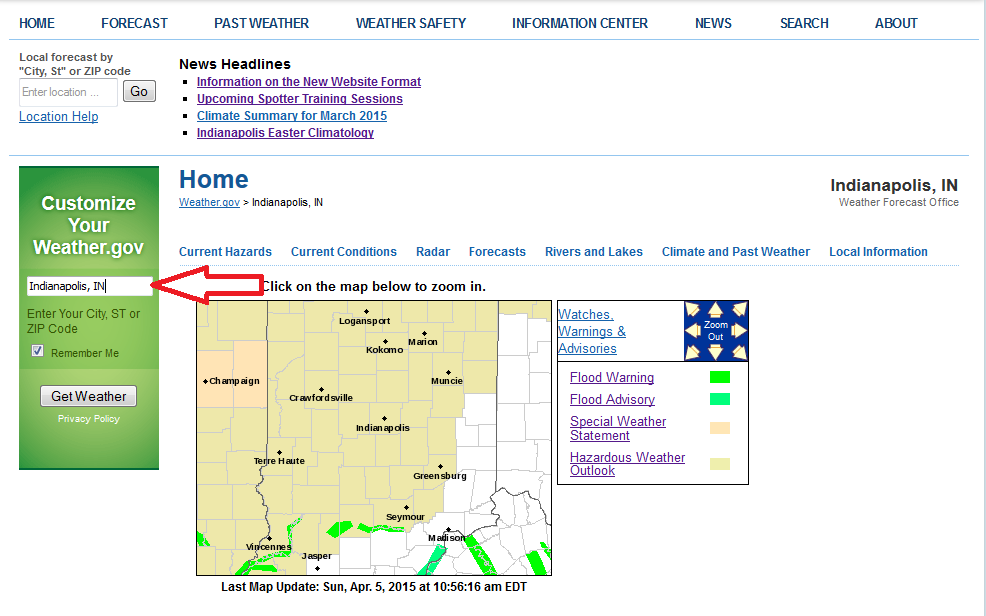 Current Wx Link