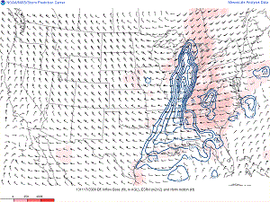 Effective Storm Relative Helicity at 3:00 PM