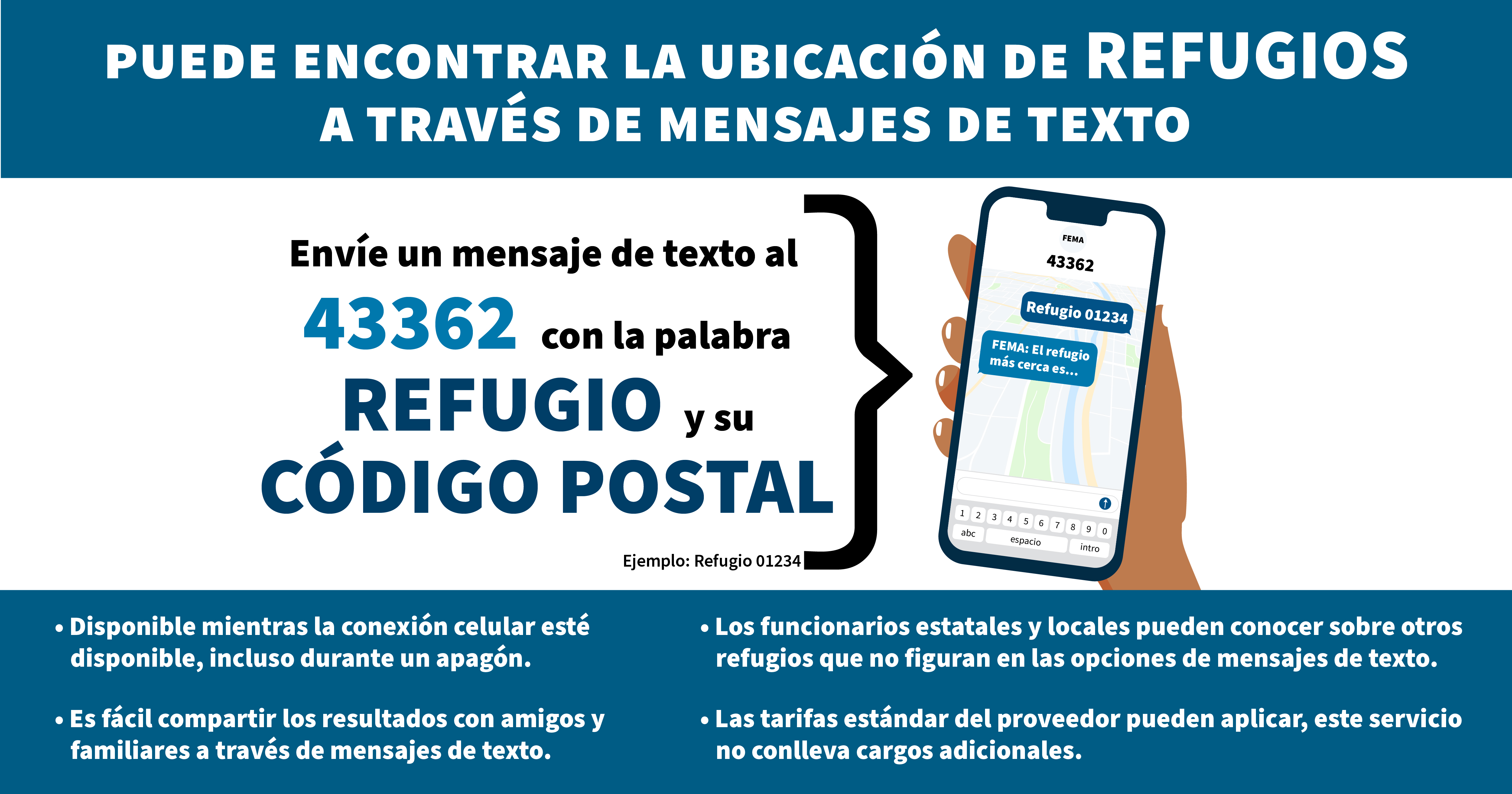 Espanol Text to Shelter Info