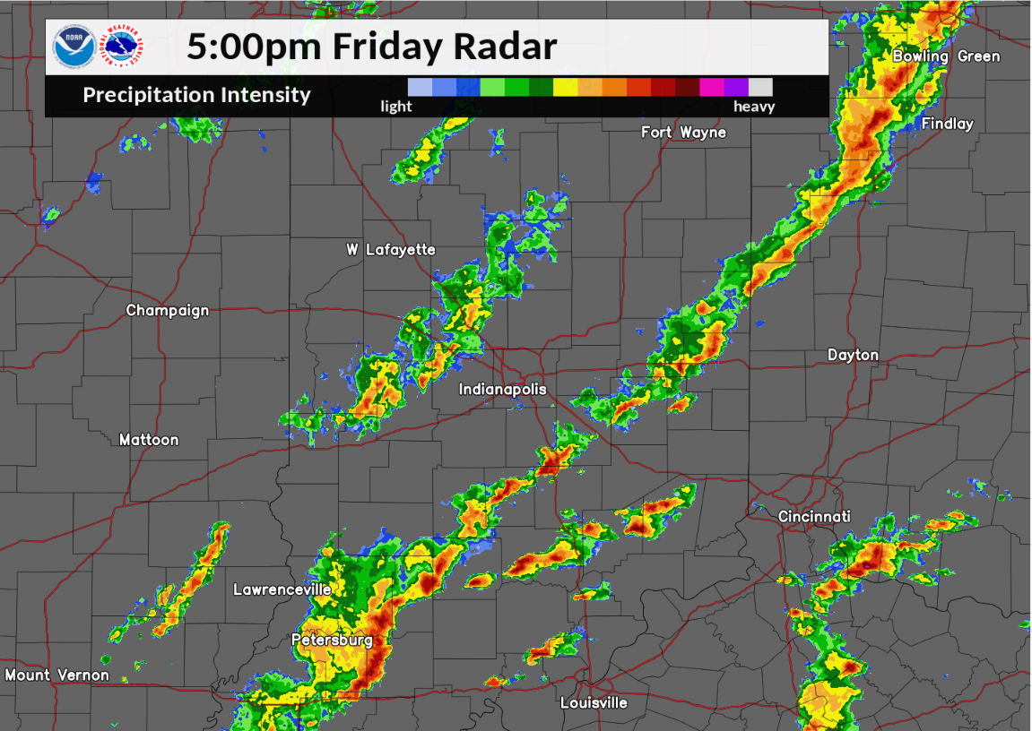 Radar Image at 5 PM