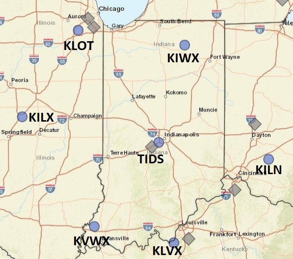 Map of Radar Locations