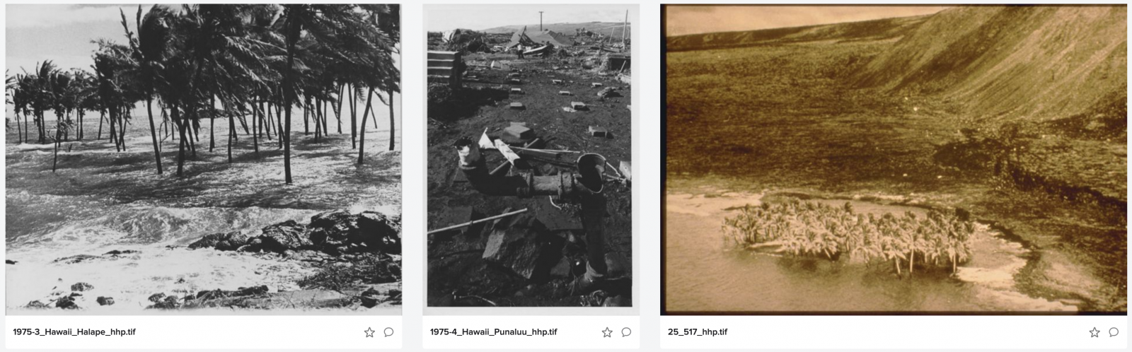 1975 Kalapana earthquake and tsunami photos