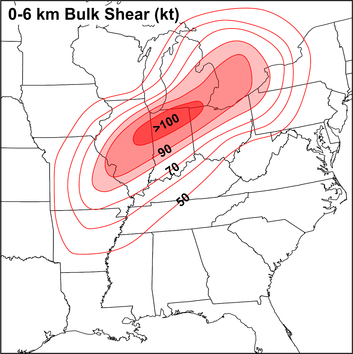 April 11, 1965 23Z 0-6 km shear