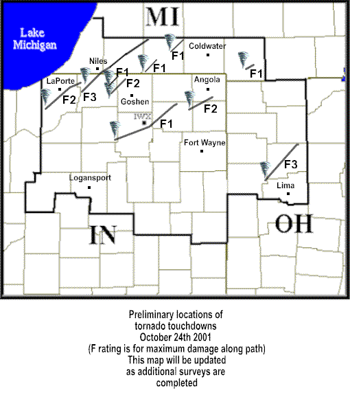 Northern Indiana office's area of responsibility