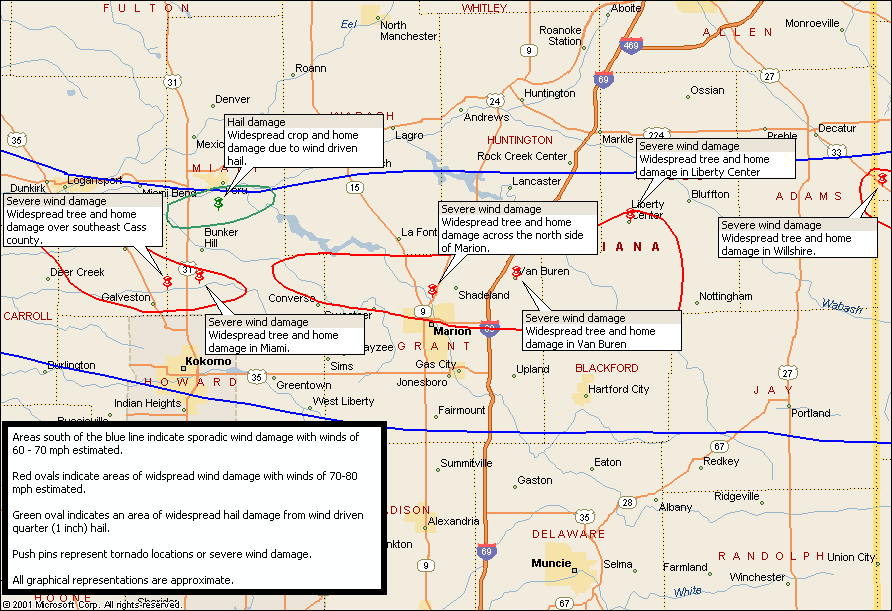 Indiana damage map