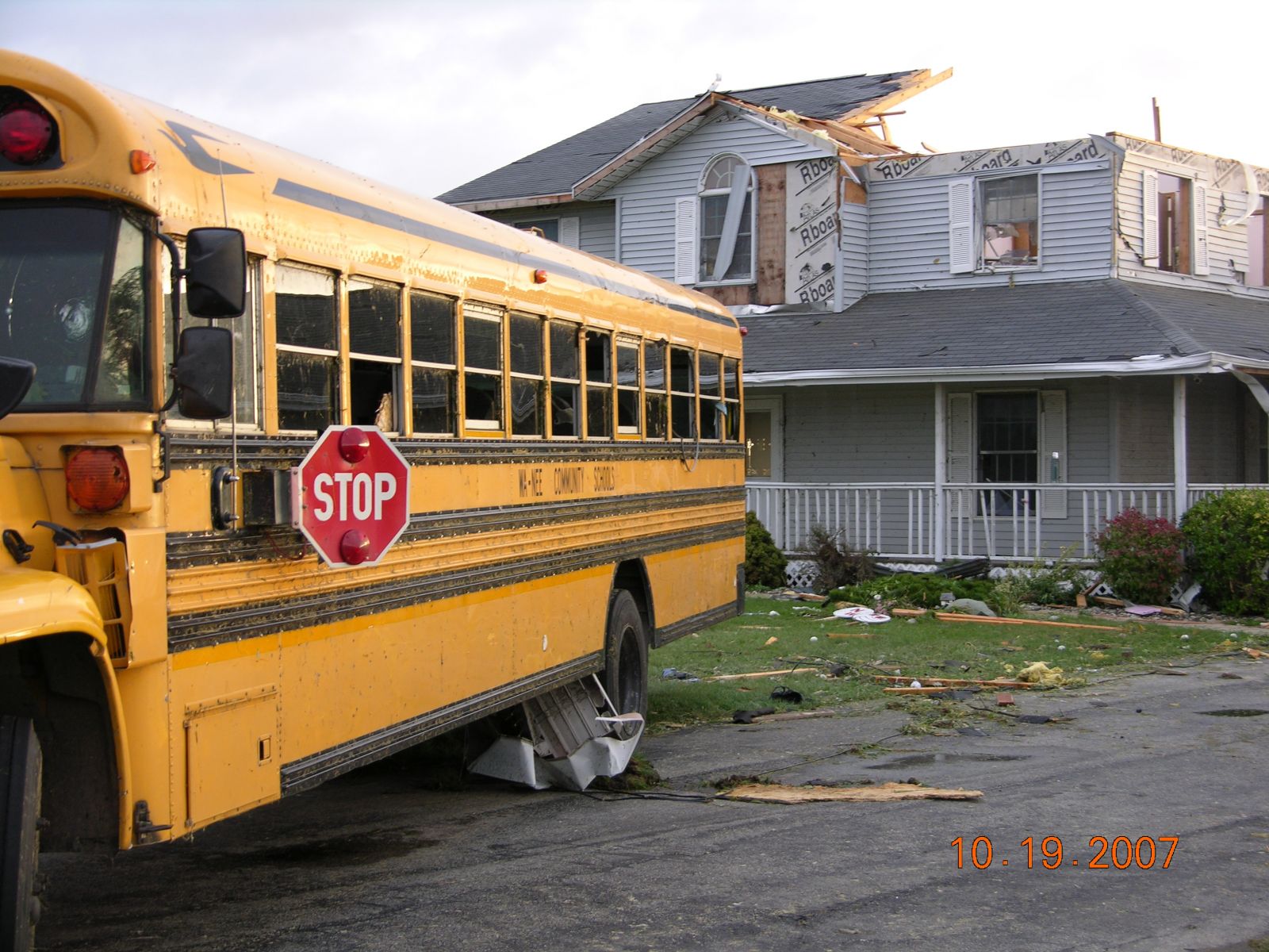 Picture of tornado damage from Nappanee, IN