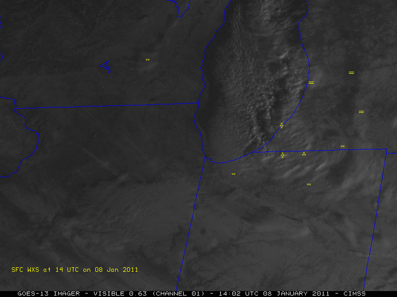 GOES-13 visible loop showing mesoscale vortex evolution over Lake Michigan