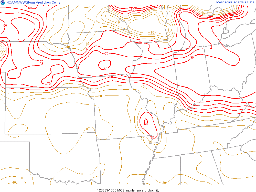 Image of Storm Prediction Center MCS maintenance probability at 18Z