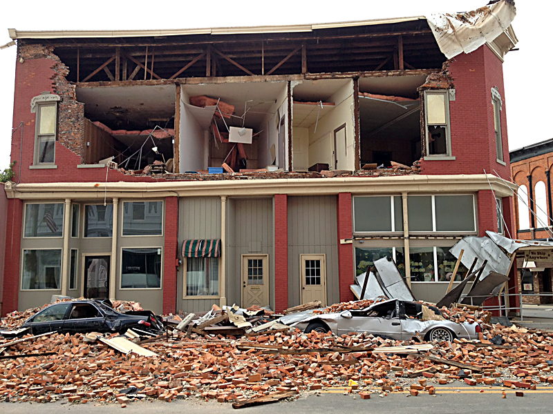 Continental Ohio downtown building damage