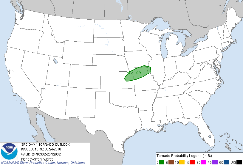 SPC Day 1 Tornado Outlook