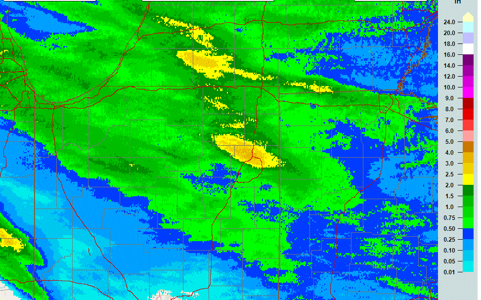 MRMS 24 hour rainfall estimates ending 8 am July 5