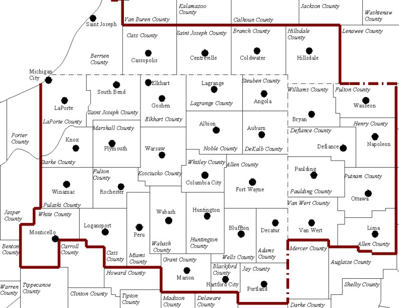 Fort Wayne Zip Codes Map