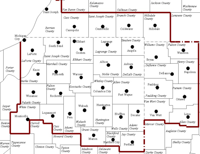 Fort Wayne Zip Code Map Indiana