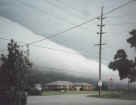 An approaching shelf cloud from the north, in Porter County, Indiana, on the morning of June 12, 2001