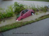 Vehicles are easily swept away by floodwaters