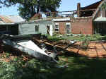 House near Gilboa, Ohio, struck by a small tornado on July 19, 1998.