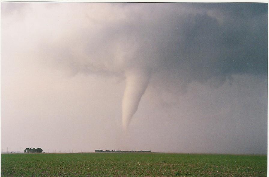 Beautiful cone tornado and wall cloud near Stuart Nebraska on June 17, 2003.