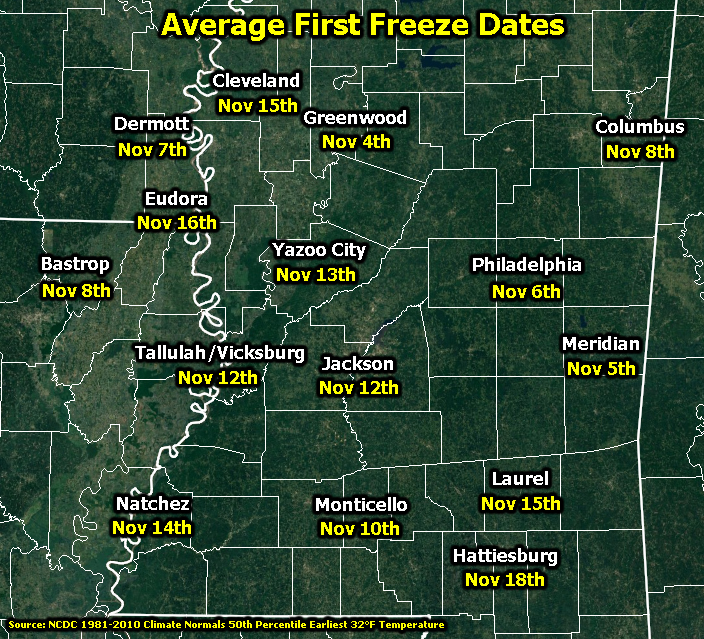 First Freeze Dates