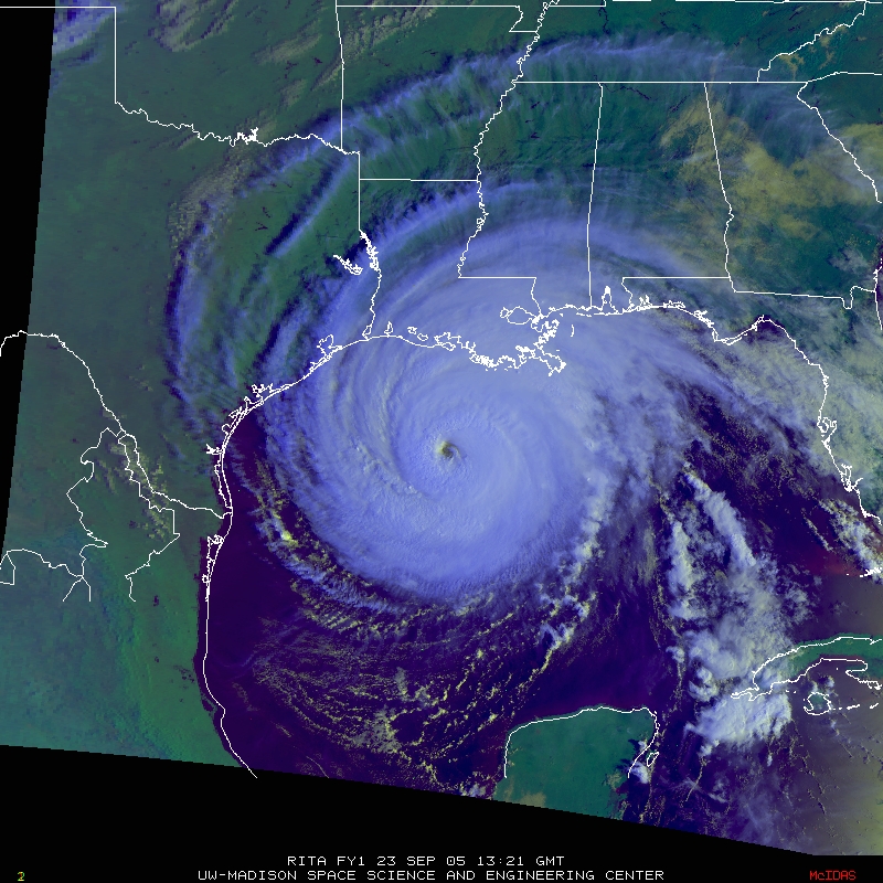 Satellite Imagery of Hurricane Rita