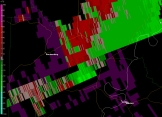 Radar Velocity of the Concordia Tornado