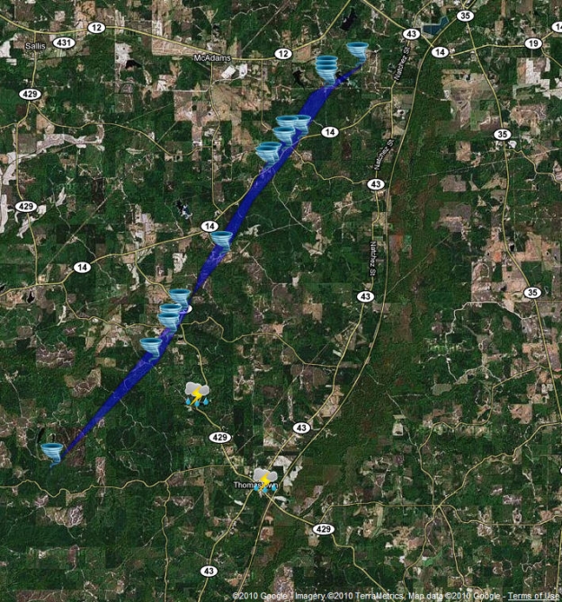 Radar - Attala/Leake County Tornado