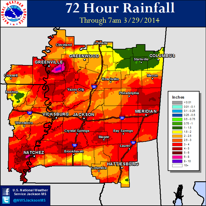 72 Hour Rainfall