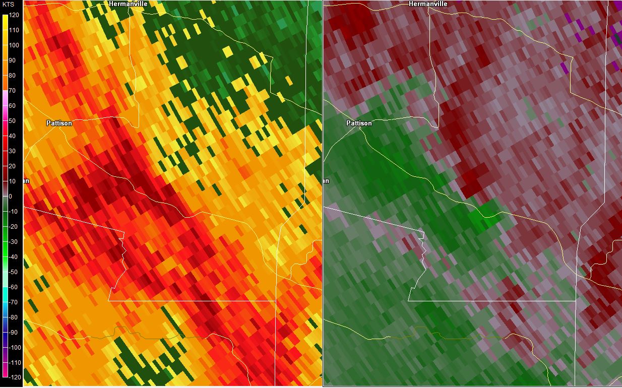 Radar - Southeast Claiborne Co. Tornado