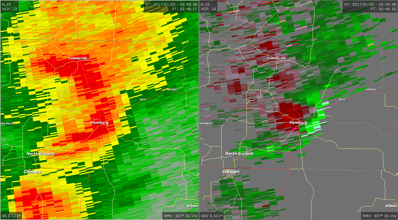 Radar - Ashley County Tornado