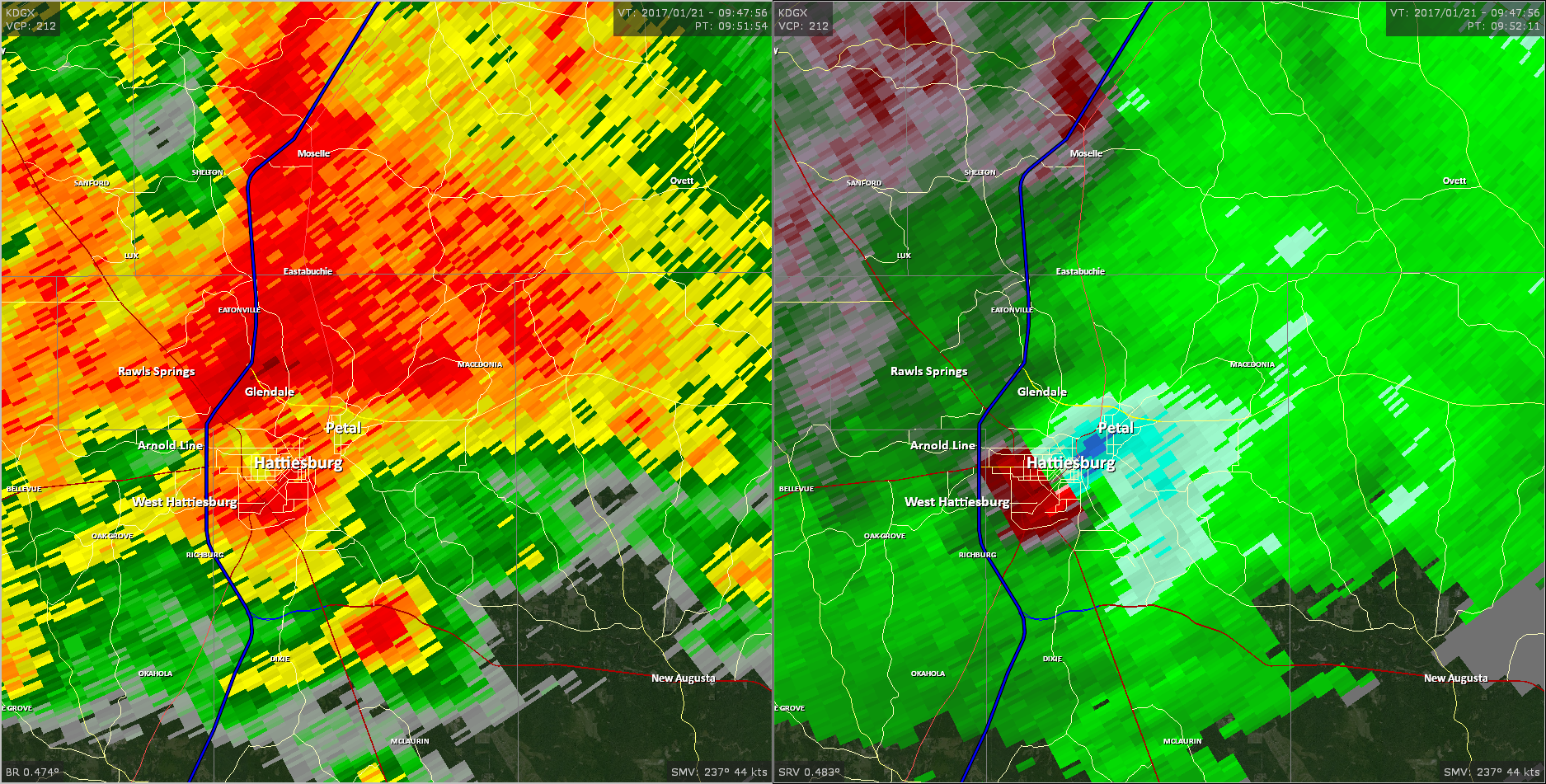 Radar - Forrest County Tornado