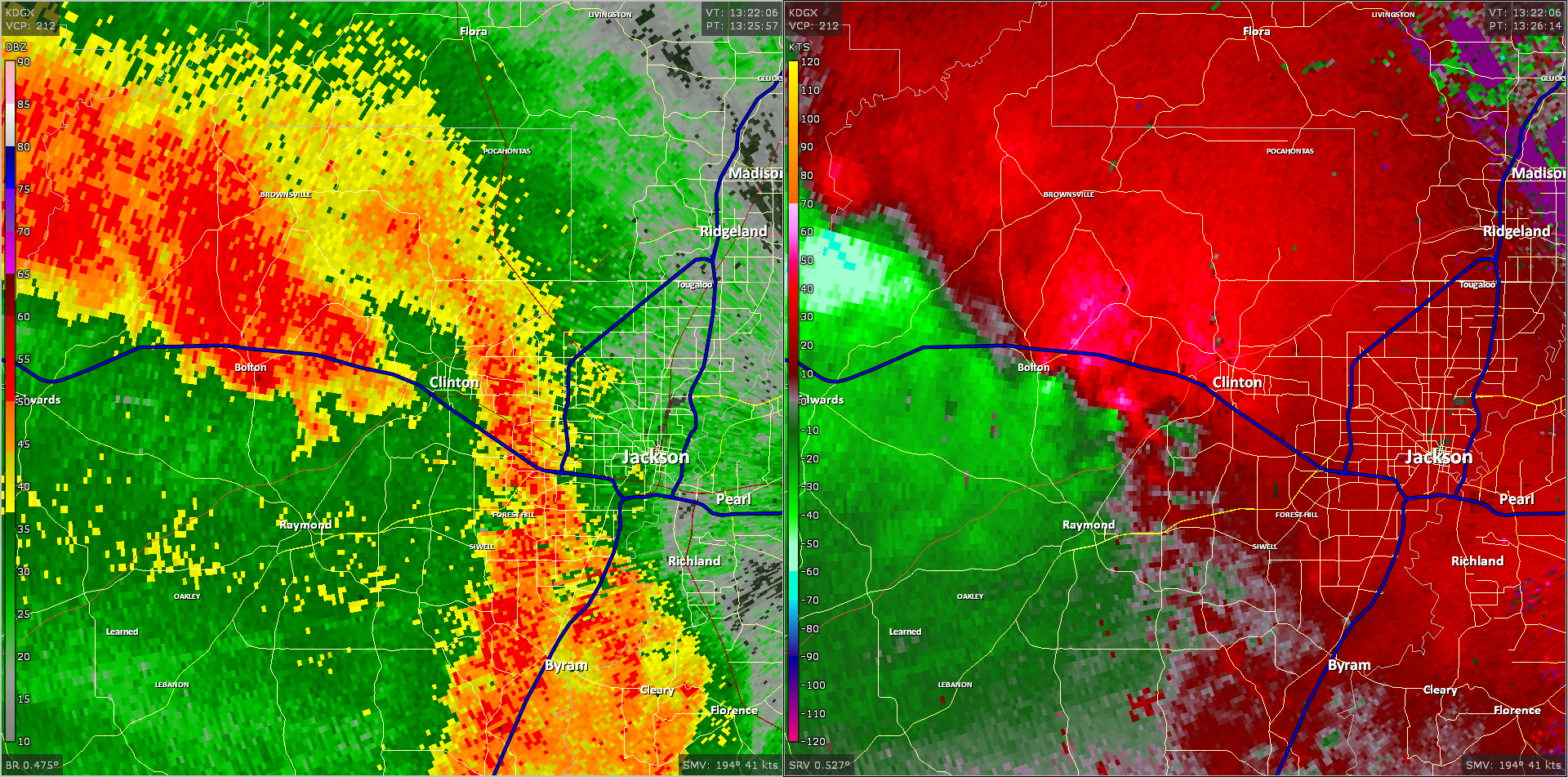 Radar - West Clinton Tornado