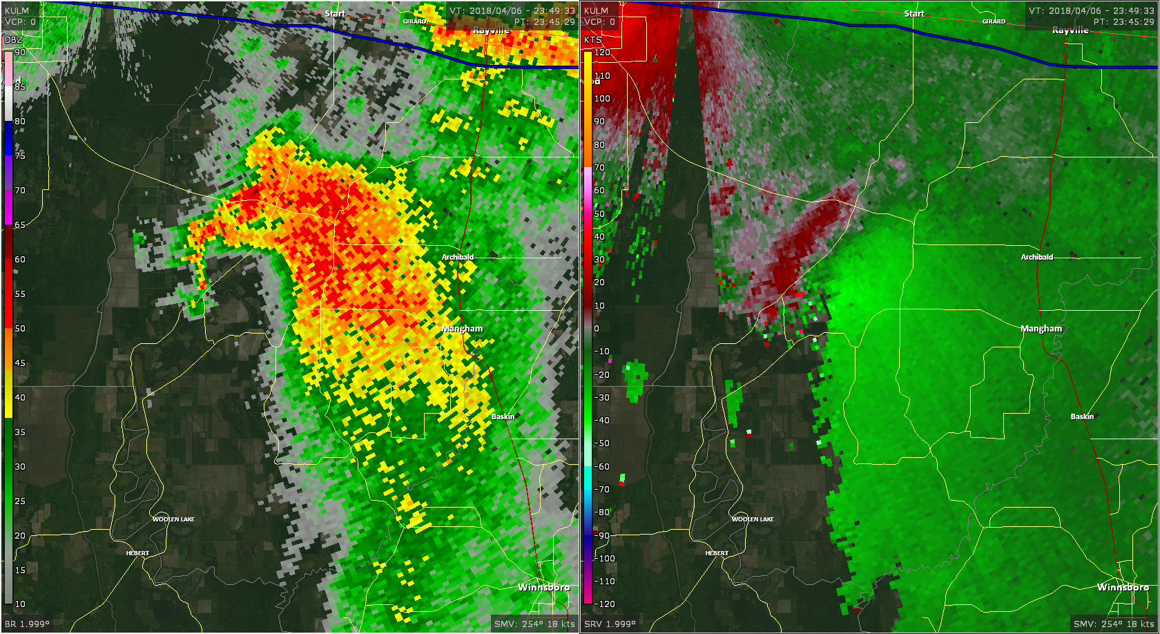 Radar - Richland Parish Tornado