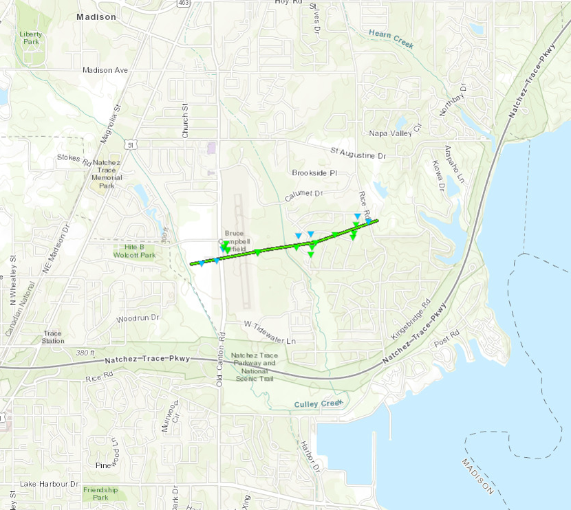 Madison tornado track