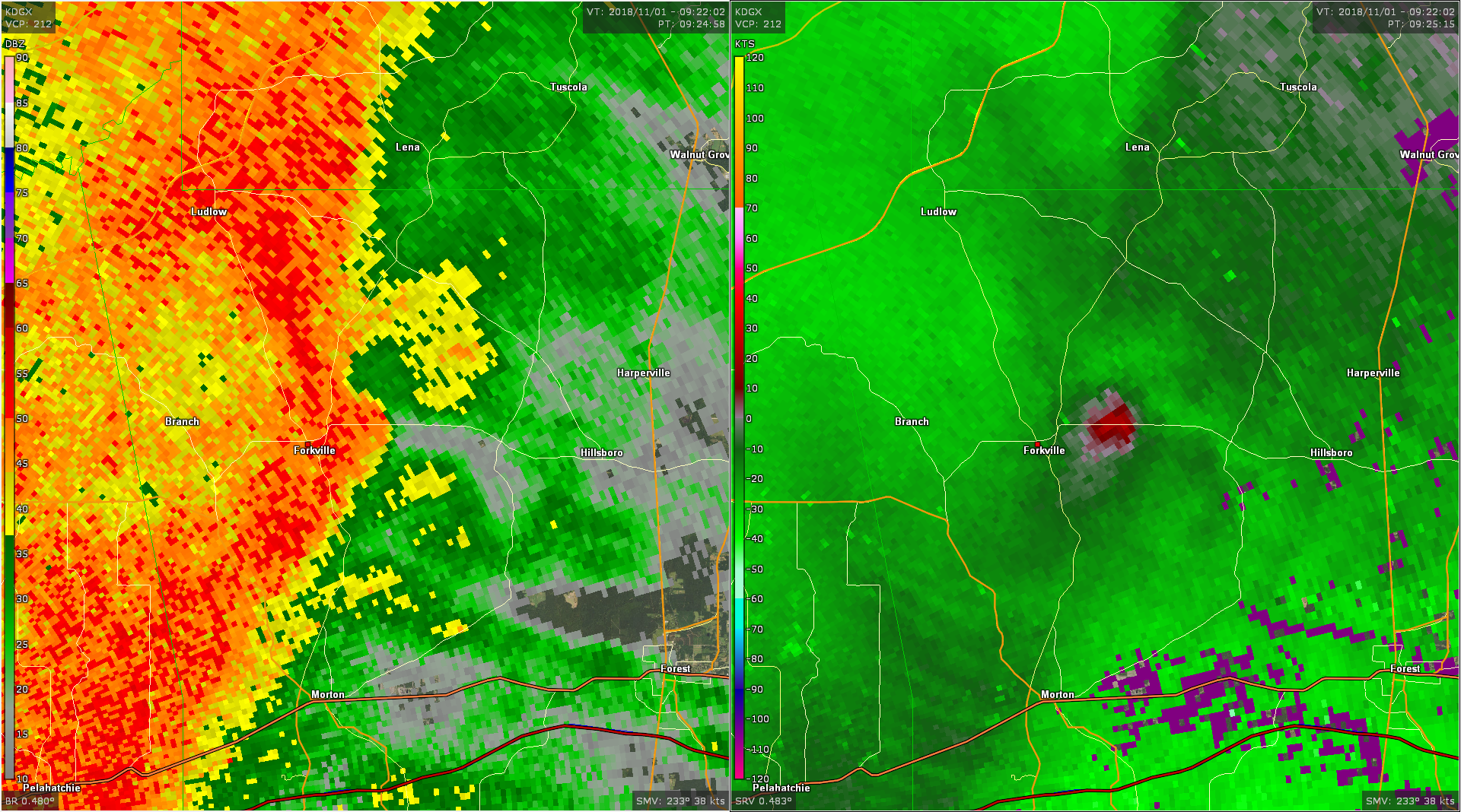 Radar - Scott County Tornado