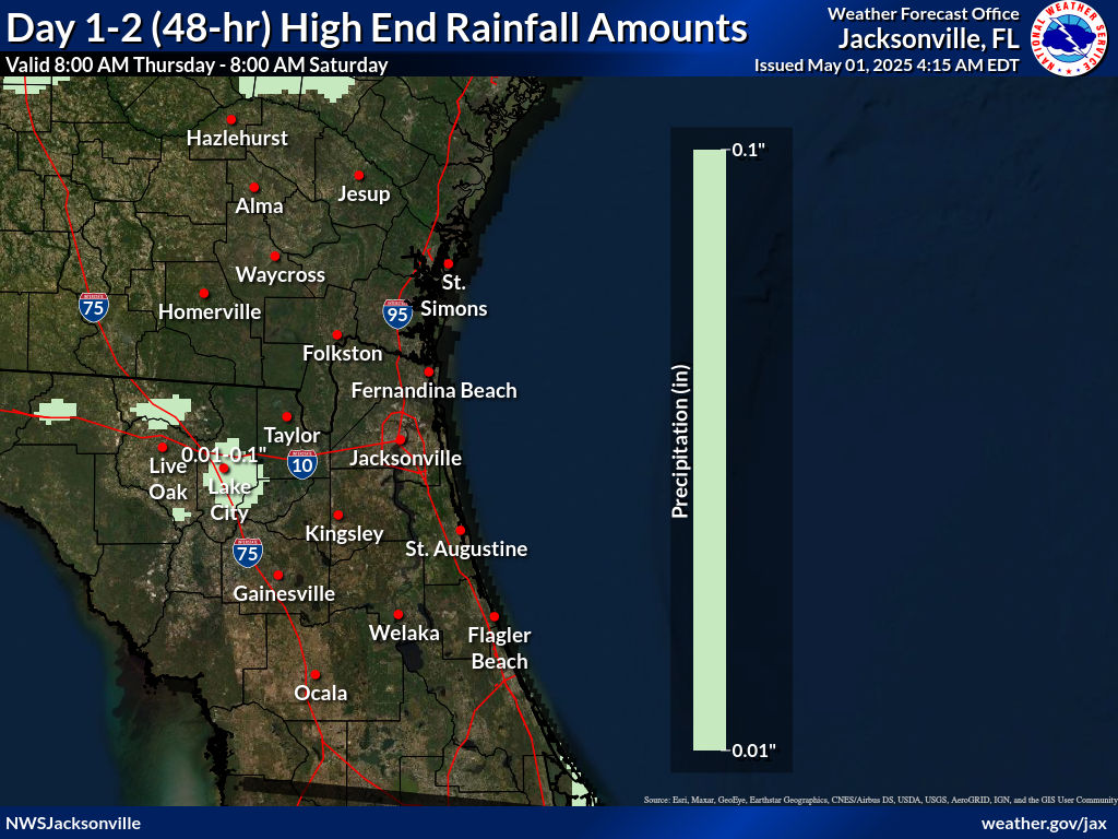 Greatest Possible Rainfall for Days 1-2