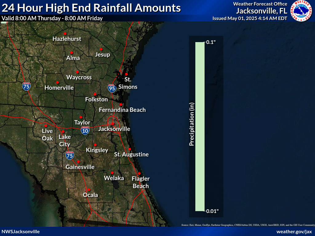 Greatest Possible Rainfall for Day 1