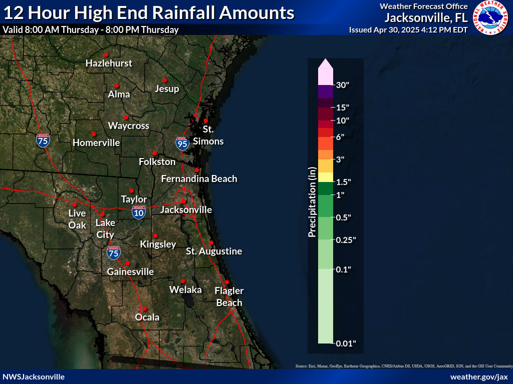 Greatest Possible Rainfall for Day 2