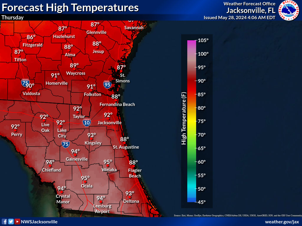 Expected High Temperature for Day 3