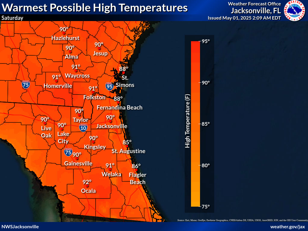 Warmest Possible High Temperature for Day 3