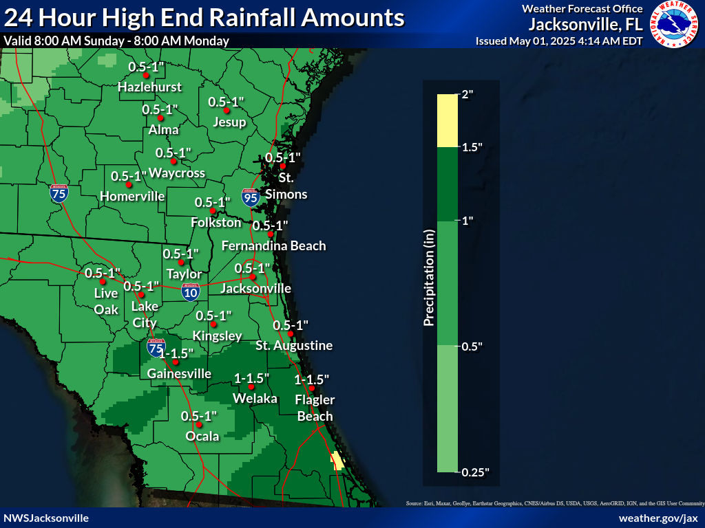 Greatest Possible Rainfall for Day 4