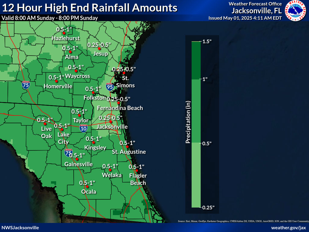 Greatest Possible Rainfall for Day 4